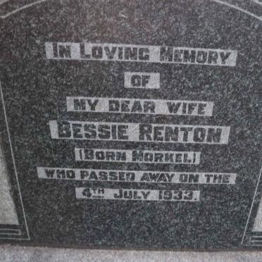 RENTON Bessie nee MORKEL -1933