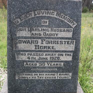 RORKE Edward Forrester -1920 &amp; Elizabeth Florence Natalie -1948