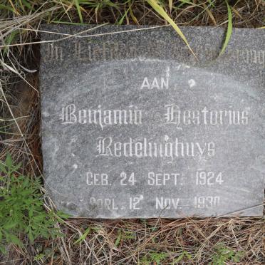 REDELINGHUYS Benjamin Hestorius 1924-1930