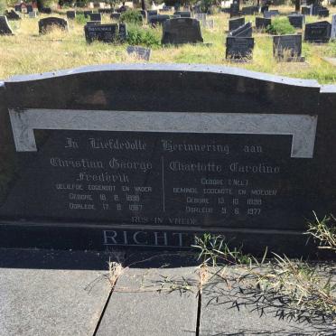 RICHTER Christian George Frederik 1896-1967 &amp; Charlotte Caroline NEL 1898-1977
