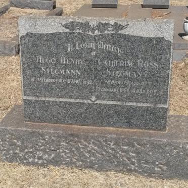 STEGMANN Hugo Henry 1887-1949 &amp; Catherine Ross FRASER 1888-1976