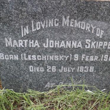 SKIPPER Martha Johanna nee LESCHINSKY 1900-1938