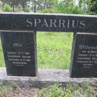 SPARRIUS Otto 1890-1961 &amp; Wilhelmina DE NEEFF 1890-1939