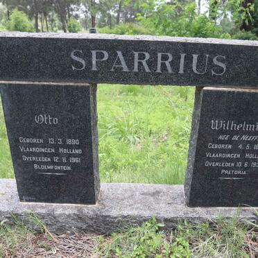 SPARRIUS Otto 1890-1961 &amp; Wilhelmina DE NEEFF 1890-1939