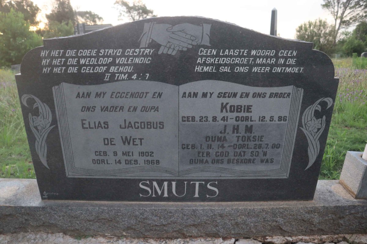 SMUTS Elias Jacobus de Wet 1902-1968 & J.H.M. 1914-2000 :: SMUTS Kobie 1941-1986