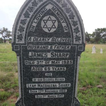 SHARP James -1925 &amp; Leah Magdalena 1860-1947