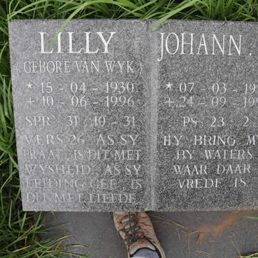 STROHFELDT Johann A. 1920-1999 &amp; Lilly VAN WYK 1930-1996