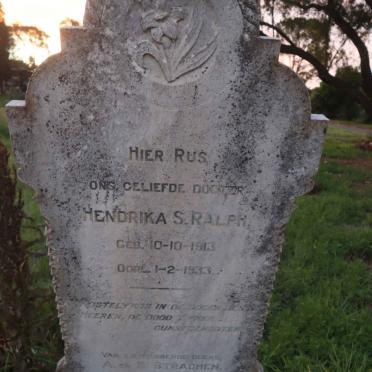 STRACHEN Hendrika S. Ralph 1913-1933