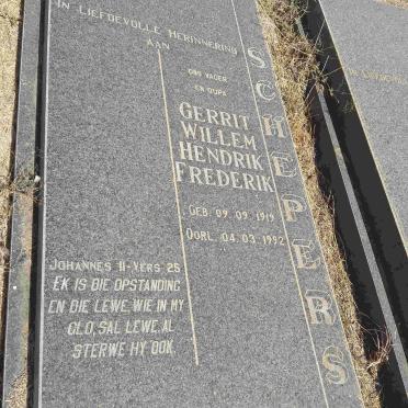 SCHEEPERS Gerrit Willem Hendrik Frederik 1919-1992