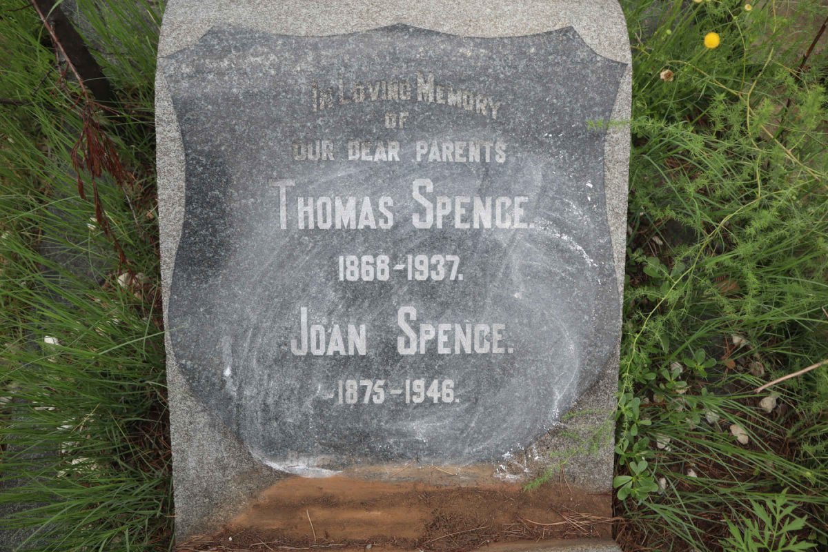 SPENCE Thomas 1868-1937 & Joan 1875-1946