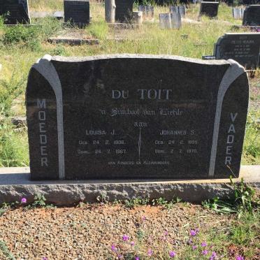 TOIT Johannes S., du 1899-1970 &amp; Louisa J. 1906-1967