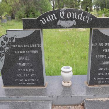 TONDER Daniel Francois, van 1910-1977 &amp; Louisa Johanna Cornelia 1908-1978