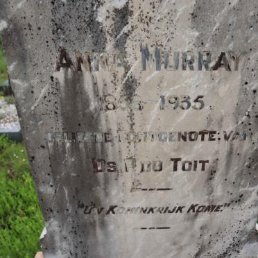 TOIT Anna, du nee MURRAY 1858-1935