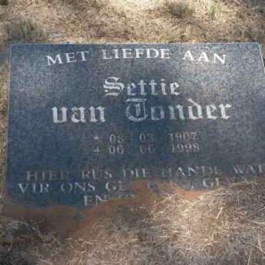 TONDER Settie, van 1907-1998