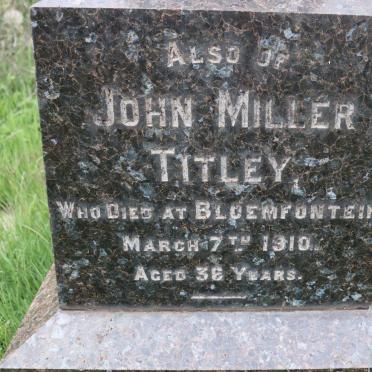 TITLEY John Miller -1910