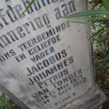 TONDER Jacobus Johannes Petrus, van 1871-1952