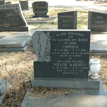 VILJOEN Willem Albertus 1912-1978 &amp; Cornelia 1916-1976