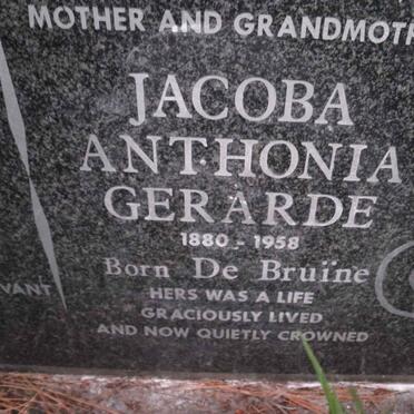 VETTEN Jacoba Antonia Gerarde nee DE BRUINE 1880-1958