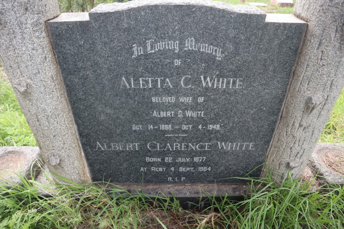 WHITE Albert Clarence 1877-1964 & Aletta C. 1888-1948