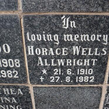 ALLWRIGHT Horace Wells 1910-1982
