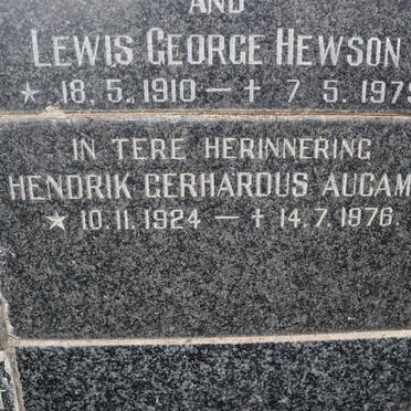AUCAMP Hendrik Gerhardus 1924-1976