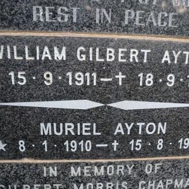AYTON William Gilbert 1911-1978 &amp; Muriel 1910-1999