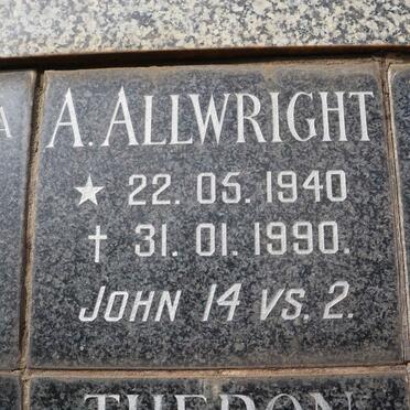 ALLWRIGHT A. 1940-1990