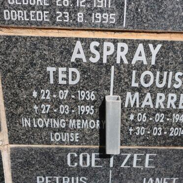ASPRAY Ted 1936-1995 &amp; Louisa Marret 1940-2004