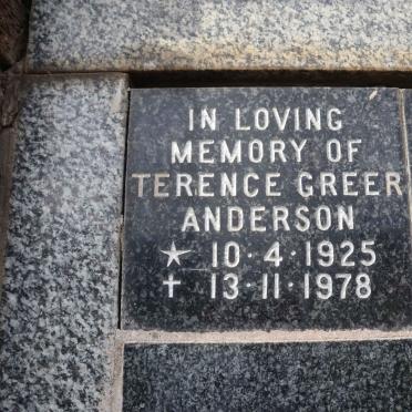 ANDERSON Terence Greer 1925-1978