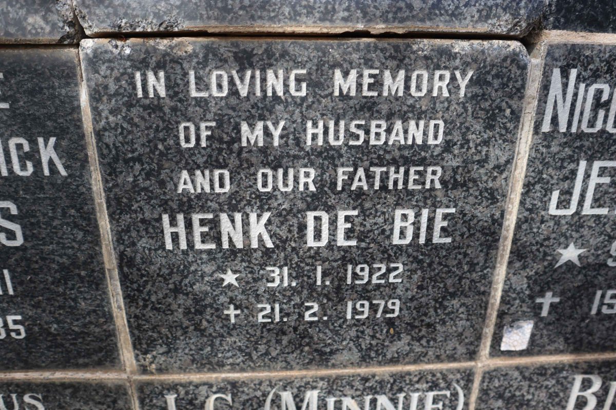BIE Henk, de 1922-1979