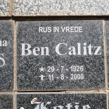 CALITZ Ben 1926-2000