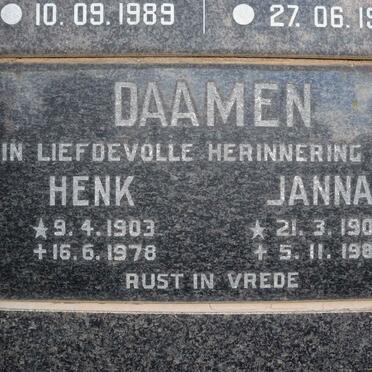 DAAMEN Henk 1903-1978 &amp; Janna 1907-1985