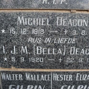 DEACON Michiel 1918-1980 &amp; I.J.M. 1920-1990