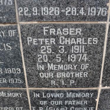 FRASER Peter Charles 1911-1974