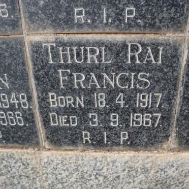 FRANCIS Thurl Rai 1917-1967