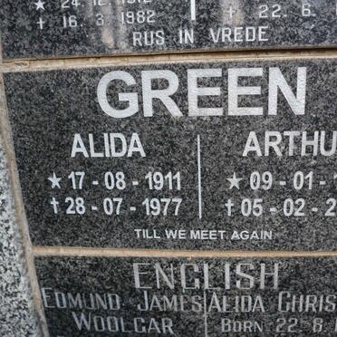 GREEN Arthur 1912-2004 &amp; Alida 1911-1977