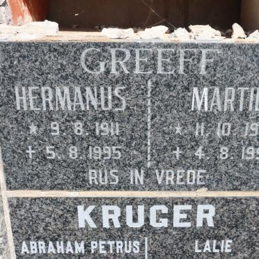 GREEFF Hermanus 1911-1995 &amp; Martie 1905-1995