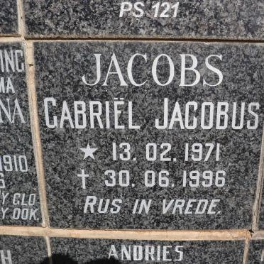 JACOBS Gabriël Jacobus 1971-1996