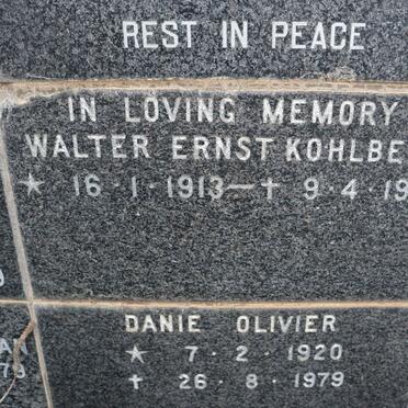 KOHLBERG Walter Ernst 1913-1980