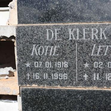 KLERK Kotie, de 1918-1996 &amp; Lettie 1924-2004
