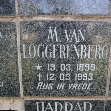 LOGGERENBERG M., van 1899-1993
