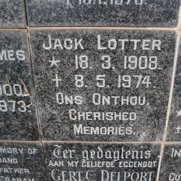 LOTTER Jack 1908-1974