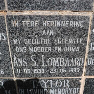 LOMBAARD Ans S. 1933-1995