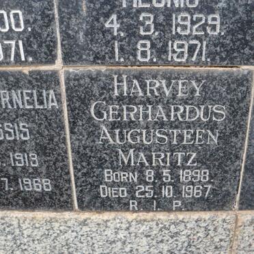 MARITZ Harvey Gerhardus Augusteen 1898-1967