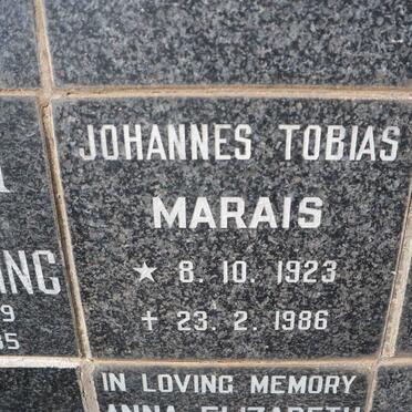 MARAIS Johannes Tobias 1923-1986