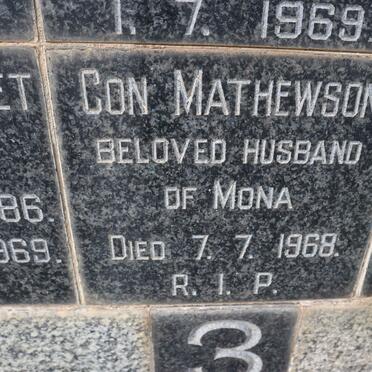 MATHEWSON Con -1968