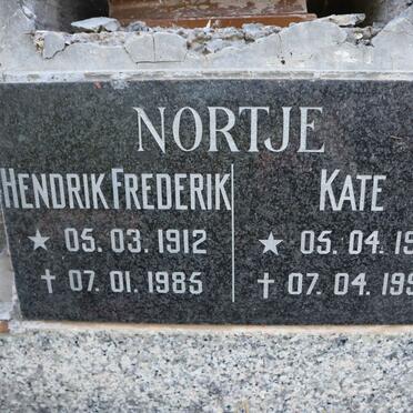 NORTJE Hendrik Frederik 1912-1985 &amp; Kate 1916-1998