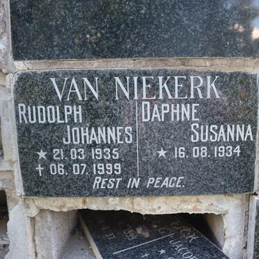 NIEKERK Rudolph Johannes, van 1935-1999 &amp; Daphne Susanna 1934-