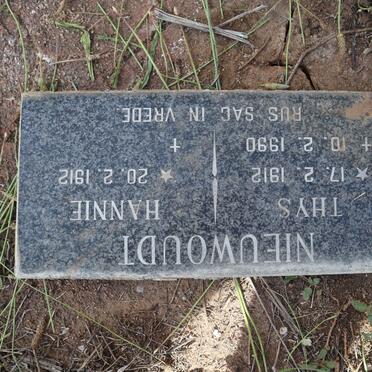 NIEUWOUDT Thys 1912-1990 &amp; Hannie 1912-