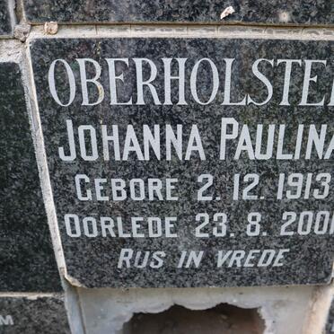 OBERHOLSTER Johanna Paulina 1913-2001